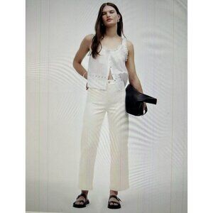 Madewell The Emmett Wide-Leg Crop Jean: Welt Pocket Vintage Canvas Size 29T